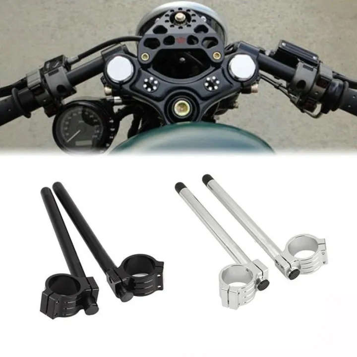 Black%20Universal%20CNC%20Clip%20On%20Handle%207/8"%20Handlebars%20High%20Quality%20Handle%20Bar%20CNC%20Universal%20For%20Most%20Caf%C3%A9%20Racer%20Motorcycle%20Street%20Sport%20Bike%20YBR,%20Suzuki,%20Honda%20ETC%20Black%20-%20Image%203