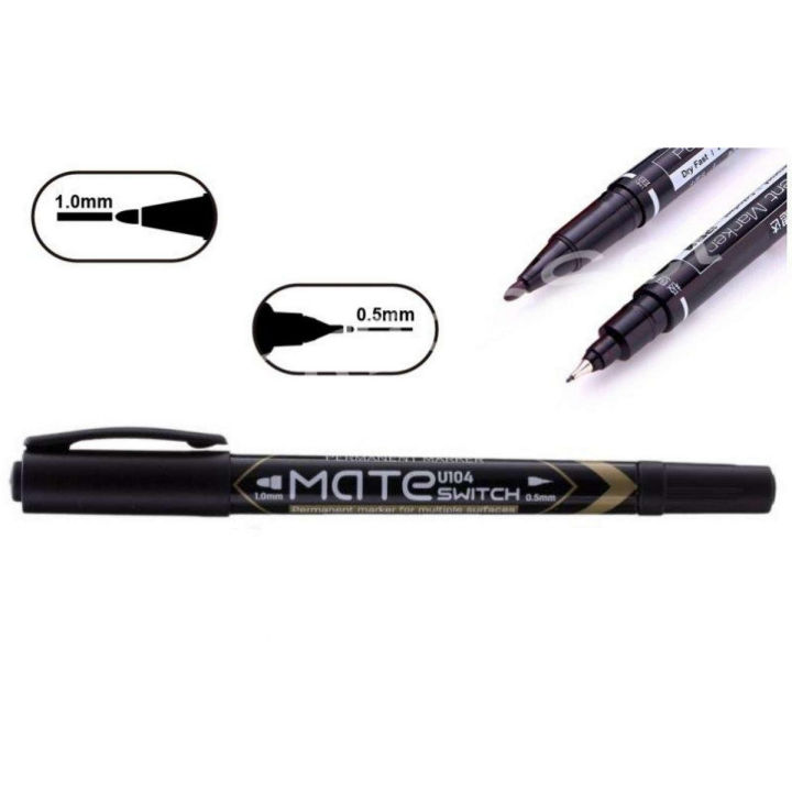 Delii Twin Permanent Marker BLACK