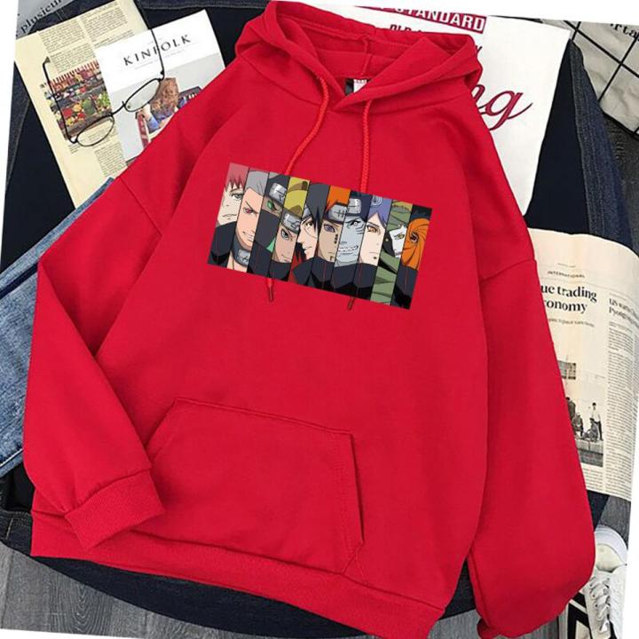 Anime naruto graphic printed pullover hoodies