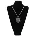 Hot Selling Hip hop Jewelry GANGSTA Medal Shield Rhinestones Badge Pendant Necklace Europe And The United States For Men. 