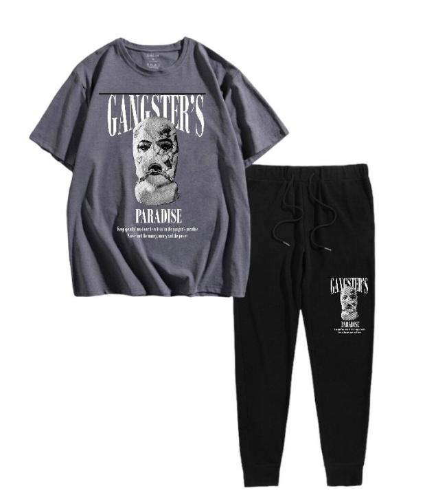 Gangster%20Printed%20Summer%20Cotton%20Half%20Sleeves%20O%20Neck%20Trouser%20&%20Tshirt%20For%20Men%20&%20Boys%20-%20Image%202