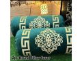 1Pc Luxury Velvet Gao Takiya | Round Pillow Cover | Laser Cut Design | Soft Velvet Malai Gol Takiya Cover without Tussal | Home Decor | 36" Length X 36" Circle By Comfynook. 