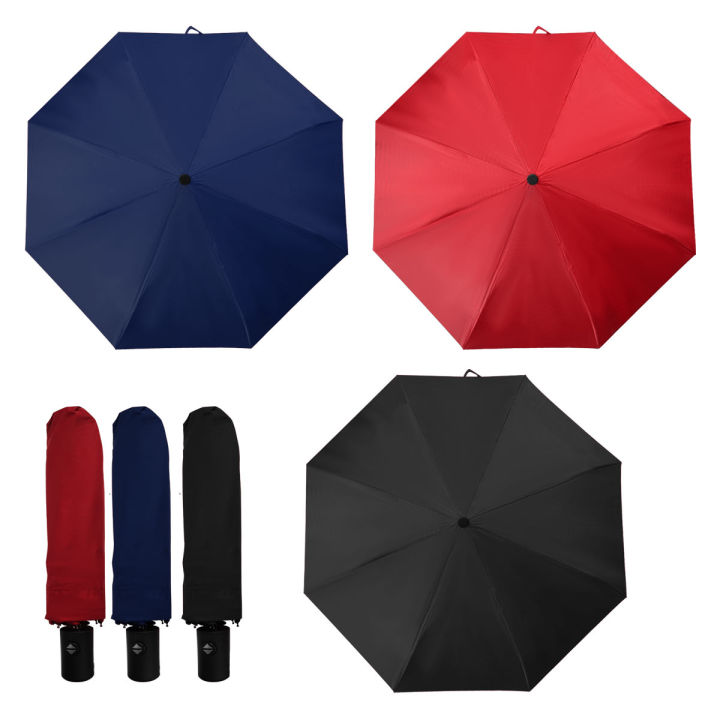 High Quality Open Close Automatic Folding Umbrella for Rain and Sun Protection Fiber Ribs