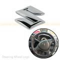 Suzuki Steering Wheel S logo (4.5cm) Silver Chrome Monogram Badge Emblem Universal Full Tape. 