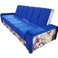 Sofa Combed Aram Design  3 Seater Stylish Emboss lining Royal Blue Valvet & Colour Can be Customised {{ Special offer } Available. 