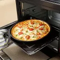 Pizza Tray Non-Stick Bake Ware Round Shape Plate Carbon Steel Pizza Pan Baking Mold Cake Used in Microwave Oven OTG Baking Tools Black. 