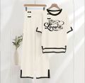 Queen Printed SUMMER COLLECTION TURKISH CO-ORD SET T-Shirt & Trouser For Women. 