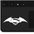 Batman Superman mix Logo Laptop Sticker Decals, Laptop Stickers by Sticker Studio. 