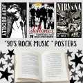 16 pcs 90’s ROCK A6 Posters – 4.1x5.8 inches poster Perfect Wall Art for Any Space closet Modern Room Aesthetic room inspo music pinterest look girly trendy cool posters. 