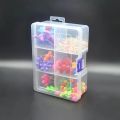 Lock Compartment Craft Storage Box with Adjustable Divider Clear Plastic Organizer Box Container for Storing Beads, Toys, Accessories, Medicine. 3 Different Sizes. 