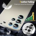 Camera Lens Protector for Samsung Galaxy S24 Ultra Individual Metal Ring Tempered Glass Camera Screen Protector for S24 Ultra. 