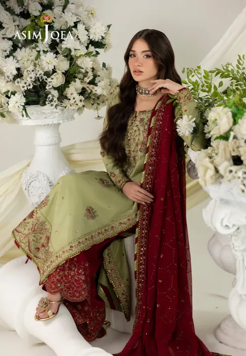 Asim%20Jofa%20Unstitched%20Embroidered%20Raw%20Silk%203%20Piece%20Suit%20For%20Women%20And%20Girls%20-%20Green-%20Collection:%20Izel%20-%20Designcode:%20Ajizl-04-Uns%20-%20Image%204