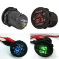 Round LED Dual Display AC Amp Volt Ampermeter Voltmeter Ammeter Digital Voltage Current Ampere Meter Indicator 60-500V 220V 100A. 