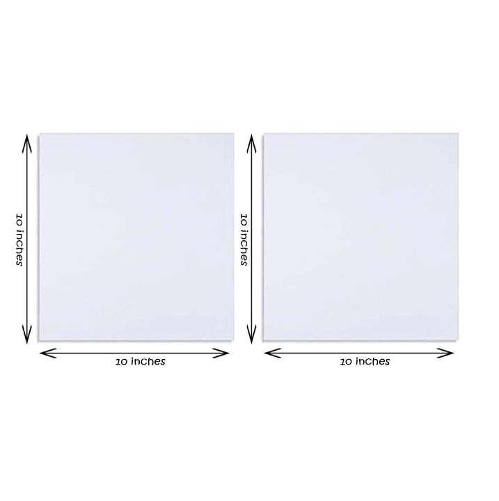 2 Piece Of 10X10 Inches Canvas For Painting - Canvas Board