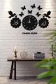 3D Wooden Wall Clock with Bird Numerals, Modern Design, Large Wall Art for Living Room, Quartz Movement. 