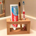 Tooth Paste & Tooth Brush Holder Stand bathroom toothpaste holder and toothbrush brush holder wooden. 