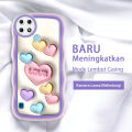 FELMYST Case For Realme C21 Hot Ins Cute Love Heart Mobile Phone Casing Shockproof Soft Back Cover for Girl. 