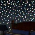 100pcs Glow In The Dark Luminous Stars Plastic Wall Stickers Decal for Kids Baby Room Glowing Home Sticker Decorations. 