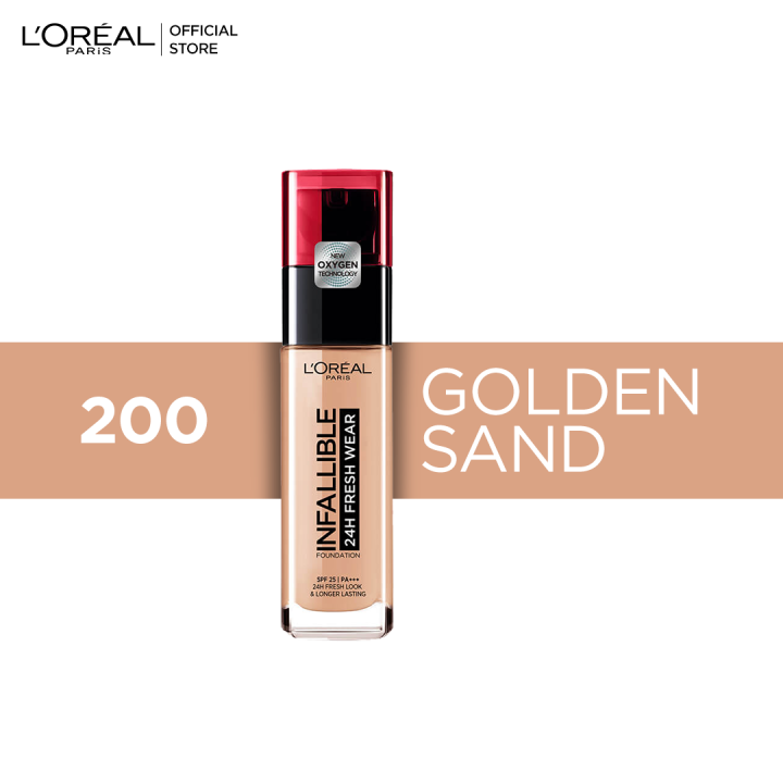 L'Oreal%20Paris%20-%20LOreal%20Infallible%2032H%20Fresh%20Wear%20Breathable%20Liquid%20Foundation%20200%20Golden%20Sand%20-%20Image%205