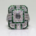 Milangirl Luxury Big Square Rings for Women Jewelry Wedding Crystal Zircon Anel Engagement Anillos Statement Ring s. 