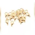 Golden Lobster Locks Chain Locks Jewelry DIY Makings (25 Pcs). 