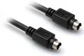 S-Video SVideo SVHS Cable 4-pin Male to Male DVD DSS TV, S-Video Cable for TV, S-VHS, VCRs, DVD, Camcorders, Video Cards - Mini Din 4-Pin Male to Male S-Video Cable. 