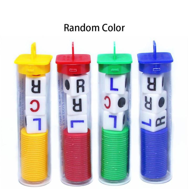 HA Funny R C L Dice Game 3 Dice Left Center Right for Family Table Games-random