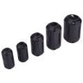20 Pieces Clip-on Ferrite Ring Core RFI EMI Noise Suppressor Cable Clip for 3mm/ 5mm/ 7mm/ 9mm/ 13mm Diameter Cable, Black. 