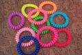 Pack of 10 hair ponies (Spiral). 
