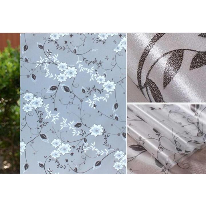 Flower Design Electrostatic Privacy Glass/Window cabinet sticky sheet 40x200