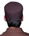 Men's Namaz Cap Muslim Topi Prayer Kufi Hat Suiting Fabric Premium Koofi Islamic Headwear Sun Protection Polyester Stylish Toopi  High Quality Casual Gift Eid Ramadan Hajj Umrah Black Formal Wear. 