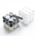 2PCS Molds For Candles  DIY Christmas Candles Mould wax Candles Plaster Candle 3d Silicone Soap Molds Candle Mold for Pouring, Silicone Bubble Candle Candle Mold Candles Yourself Make Square Candle Molds. 