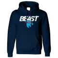 Navy Blue Mr Beast Hoodie Youtuber Cotton For Mens and Womens. 