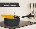 Utopia Kitchen Nonstick Saucepan Set with Lid - 1 Quart and 2 Quart Multipurpose Pots Set Use for Home Kitchen or Restaurant (Grey-Black). 
