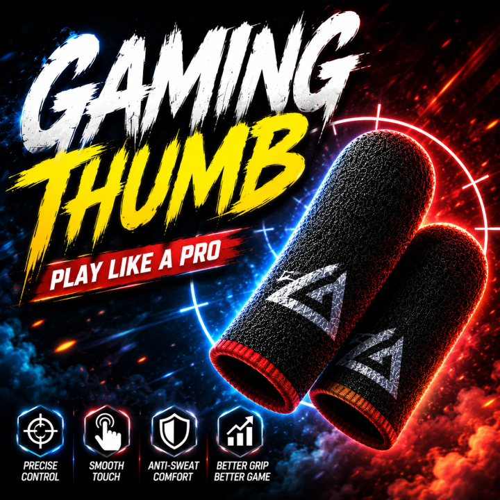 Gaming Thumb Sleeves for Mobile Gamers | Anti-Sweat Finger Sleeves | PUBG Finger Gloves