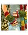Multicolour Wool Gloves for Women. 