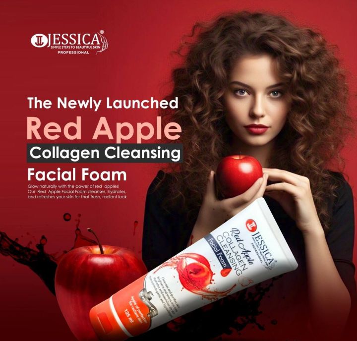 Jessica%20Red%20Apple%20Collagen%20Cleansing%20Facial%20Foam%20-%20125ml%20-%20Image%203