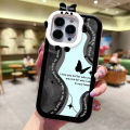 Hontinga for Realme C21 Back Cover Fashion Butterfly Phone Case Monster Lens Camera Protection TPU Cover. 