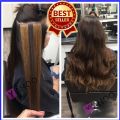 Clip in Hair Extensions Real Human Hair Extensions 30 inches with Blonde highlights Clip on for Fine Hair Hair Weft: Well Crafted Double Wefts, No Shedding; Kept Thickness From Top to End Tangle Free; Sewn with Quality Clips, Secure & Comfortable to Wear. 