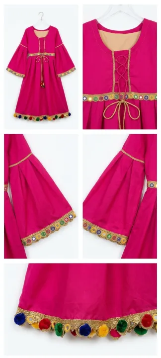 Girls%20Pink%20Frock%20with%20Golden%20Trouser%20-%20Traditional%20Mirror%20Work%20Short%20Frock%20Suit%20for%20Women%20&%20Girls%20-%20Festival%20&%20Party%20Wear%20Fancy%20Dress%20-%20Image%204