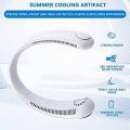 Neck Fan Portable Bladeless neck fans rechargeable 360° USB Cooling Fan Super Strong hanging neck fan Portable Personal Fan Super Quiet Fan Dual Cooling Fan Summer Fan. 