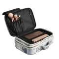 Professional Portable Marble Design Makeup Cosmetics Travel Makeup Artist Storage Bag With Compartment for Cosmetics Makeup Brushes Toiletry Travel Bag Organizer. 