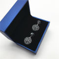 Ms Betti 2023 Zhefanku Spring unique design for lady round maxi stud earrings with crystal from Swarovski for graduataion party. 