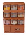 **Kitchen Seasoning Box Masala Box | Spice Rack with Spoon | Easy to Assemble & Disassemble | 6 & 9 Compartment Spice Storage Container | Condiment Jars for Kitchen Storage | Salt & Spices Organizer | pretty Neat Spice Rack for Home Cooking**. 
