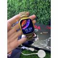 T10 Ultra Golden Edition Smart watch | 49MM Display | BT Calling, Custom Wallpaper | Water resistance. 