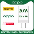 5V 4A Fast Charger For  One Plus Real me 6 X2 X50 Pro VOOC Charging 20W Power Adapter 6A Type C Cable For Real me X2 X3 X7 PRO X50m V15. 