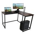 L shaped gaming Computer Table Dark Brown. 