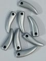 Unique Beads for Unique Crafts. Silver Long Curve Tussle Plastic Beads. Pack of 40gms Beads, For DIY Jewelry Making, Crafting, Home Decor, And Dress Accessories.. 