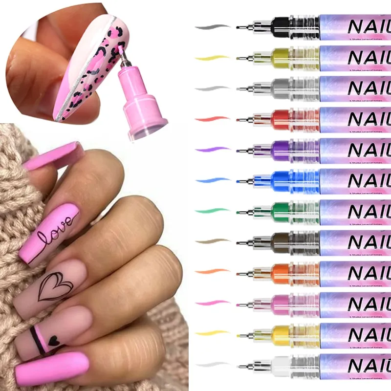Nail Art Drawing Graffiti Pen Gel Pencil Plastic Waterproof