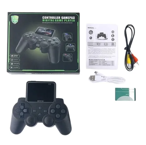 S10 Game Controller with 2.4 Inch LED Display - 520 Built-in Games in Controller - Joystick 520 in 1 Retro Video Gamepad - Handheld Game Box - For Boys & Children - Connects With LCD/TV